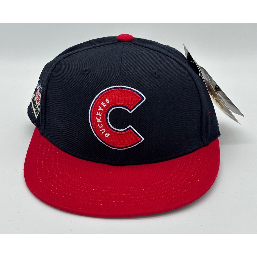 Headgear Classics Cleveland Buckeyes Youth Snapback Hat Navy Red HGNL136-YHAT-22